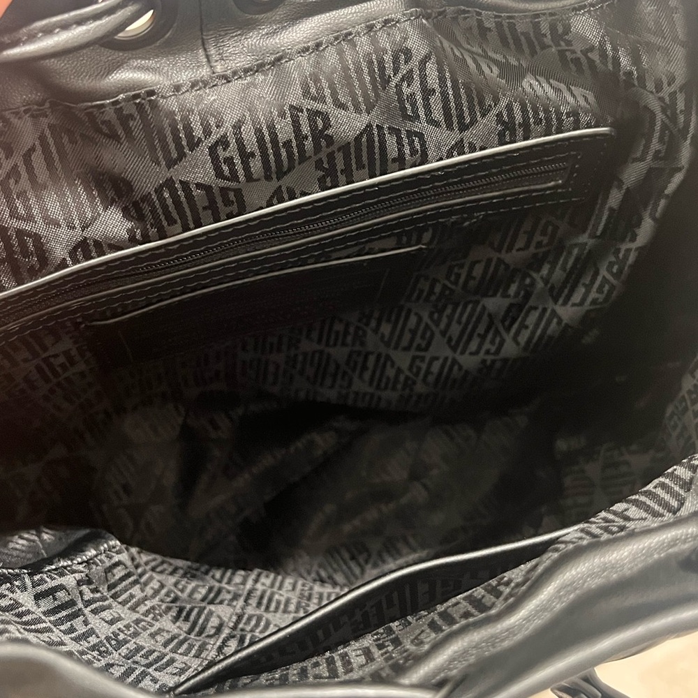 Kurt Geiger Black Quilted Backpack - Picture 6 of 10